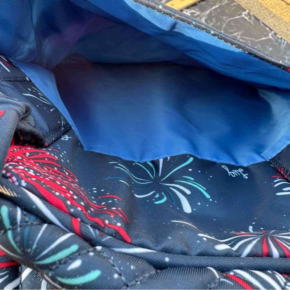 Lug Fireworks Mini Puddle Jumper Crossbody Bag Quilted Travel Luggage Carry On - Picture 7 of 10